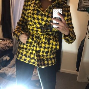 💋YELLOW & BROWN WOOL COAT